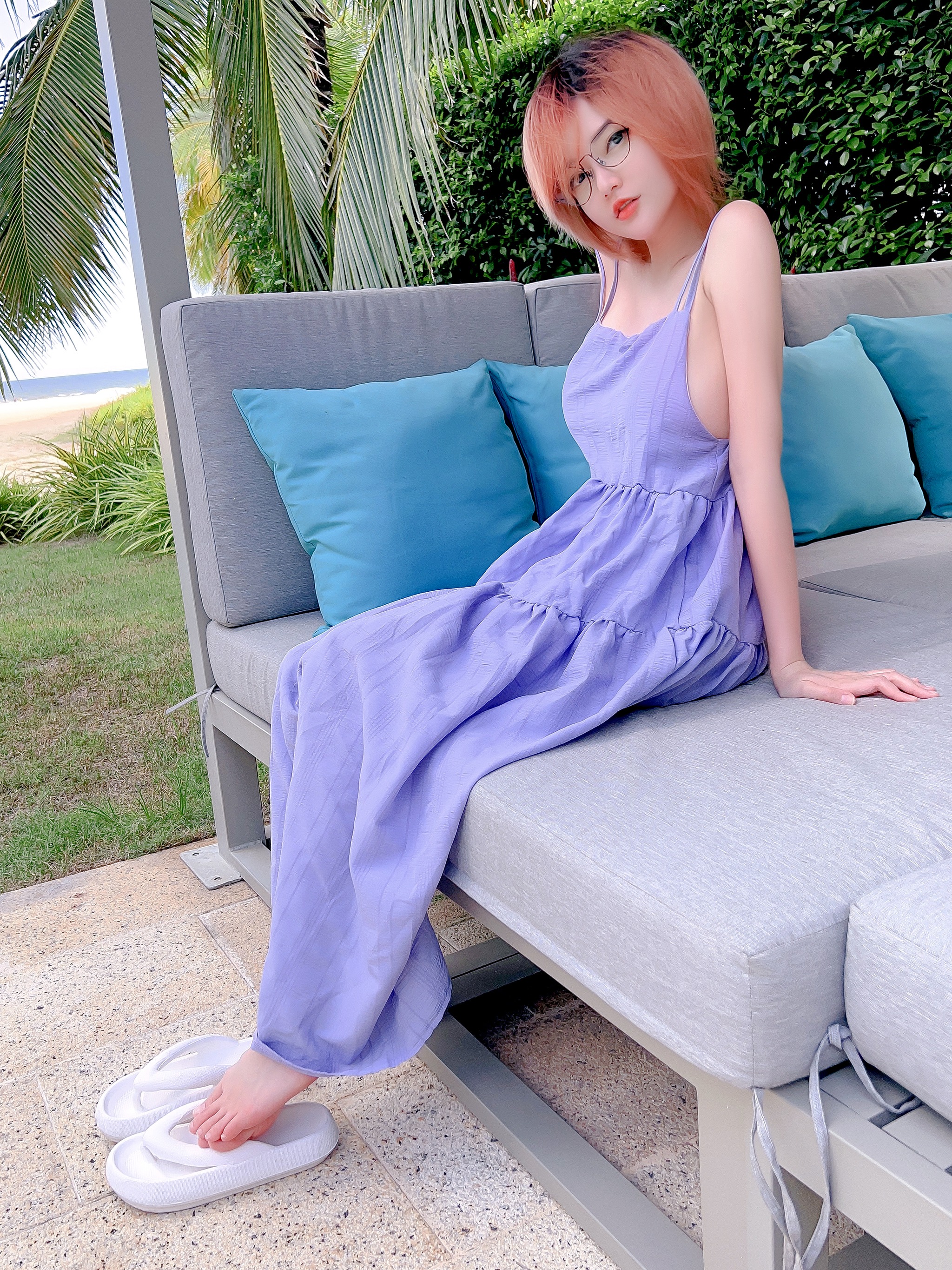图片[1]-Potato Godzilla – NO.141 Casual VioletDress NSFW [16P]-XikXak